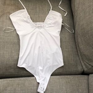 NWT Abercrombie soft collection white bodysuit